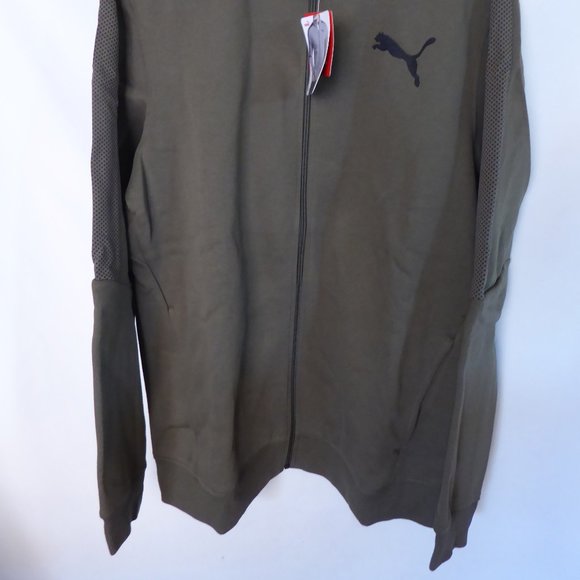 PUMA BRAND MENS OLIVE LONG SLEEVE TRACK JACKET WITH FULL ZIPPER (L) NEW WITH TAG - Picture 13 of 14